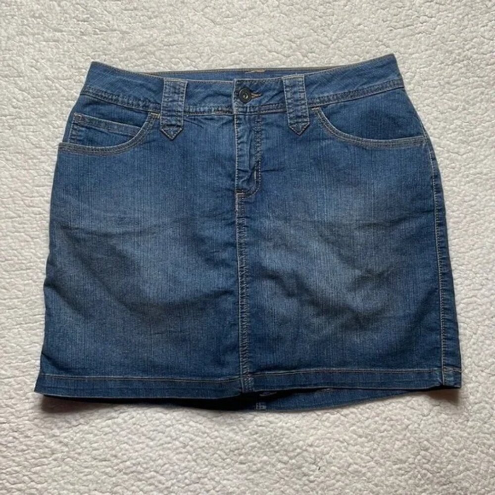 St Johns Bay Denim Skort Skirt Short Size 4